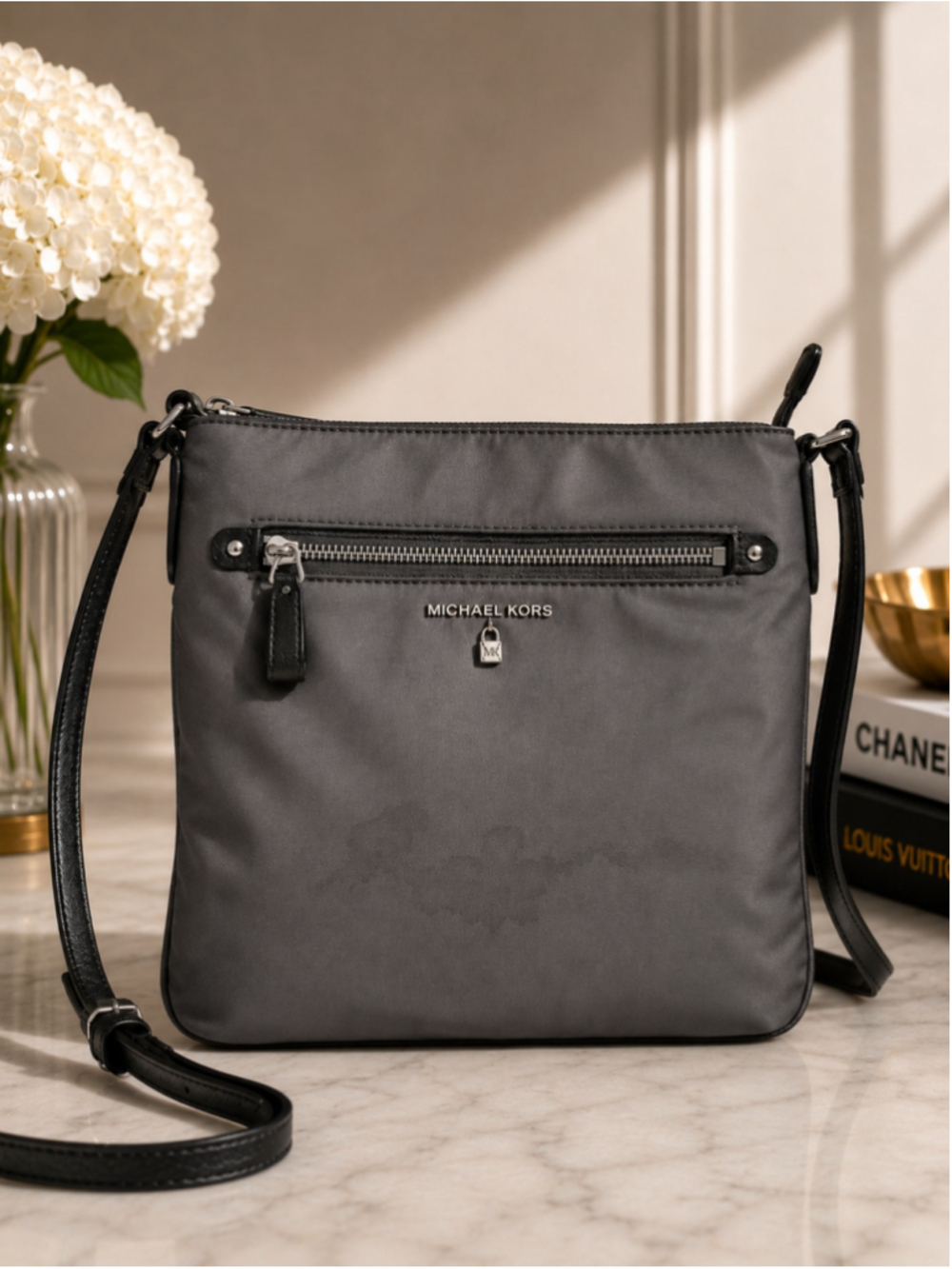 Michael Kors Crossbody Bag Grey & Black